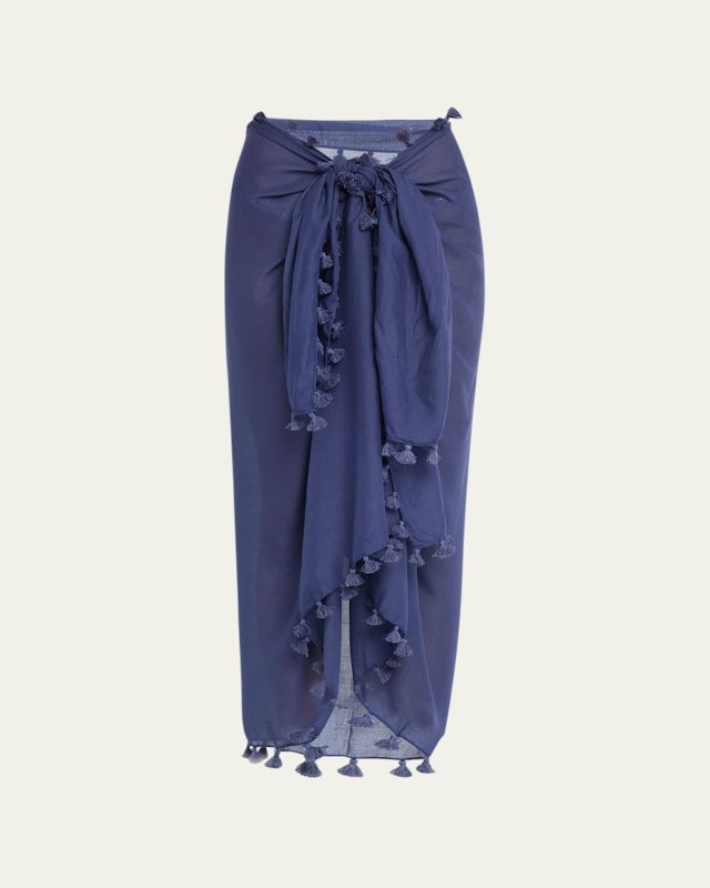 Tassel-Trim Pareo Coverup